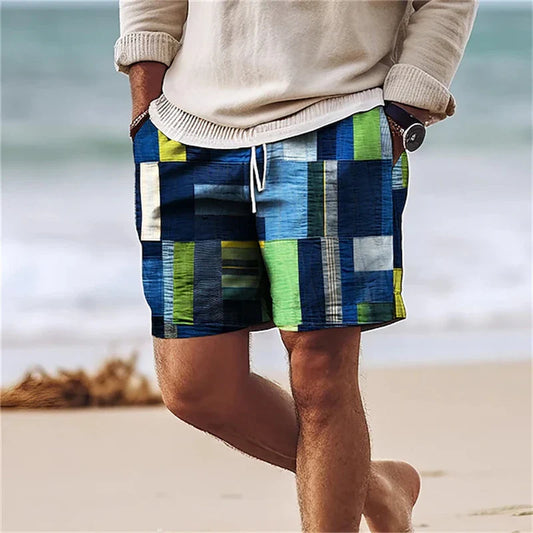 Loris™ | Pantaloncini Estivi da Uomo con Stampa 3D a Quadri